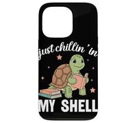 Amateur de Livres sur Les Tortues Just Chillin in My Shell Coque pour iPhone 13 Pro