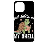 Amateur de Livres sur Les Tortues Just Chillin in My Shell Coque pour iPhone 13 Pro Max