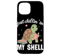 Amateur de Livres sur Les Tortues Just Chillin in My Shell Coque pour iPhone 15