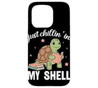 Amateur de Livres sur Les Tortues Just Chillin in My Shell Coque pour iPhone 15 Pro