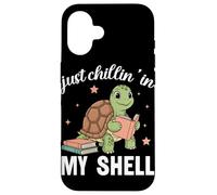 Amateur de Livres sur Les Tortues Just Chillin in My Shell Coque pour iPhone 16