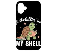 Amateur de Livres sur Les Tortues Just Chillin in My Shell Coque pour iPhone 16 Plus
