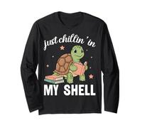 Amateur de Livres sur Les Tortues Just Chillin in My Shell Manche Longue