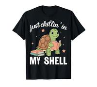 Amateur de Livres sur Les Tortues Just Chillin in My Shell T-Shirt