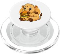 Amateur de Nourriture pour Animaux Kawaii avec Un Hamburger Mangeant Un Chameau PopSockets PopGrip pour MagSafe