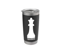 Amateur de pièces d'échecs Vintage Queen Gobelet isotherme en acier inoxydable double paroi