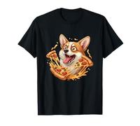 Amateur de Pizza Corgi et de Fromage Cute Dog Slice Mania T-Shirt