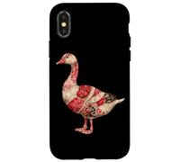 Amateur de Quilting Rustique Country Patchwork Goose Coque pour iPhone X/XS