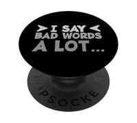 Amateur de Sarcasme, Sarcastique, Dit de façon drôle, Je dis Beaucoup de Gros Mots PopSockets PopGrip Adhésif