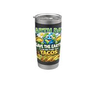 Amateur de tacos Sauvons la Terre pour le Jour de la Terre Gobelet isotherme en acier inoxydable double paroi