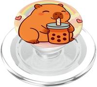 Amateur de thé à Bulles Capybara, Mignon Anime Kawaii Rainbow PopSockets PopGrip pour MagSafe