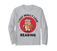 Amateur de Vaches Kawaii, J'aime Vraiment Beaucoup Les Amateurs de Lecture Manche Longue