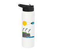 Amateur d'éclipses solaires macareux drôles avec lunettes éclipse Stainless Steel Insulated Water Bottle