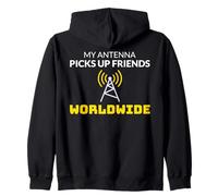 Amateur Ham Radio Operator Radio Waves Drôle Sweat à Capuche