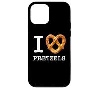 Amateurs de bretzels Uniques I Love Pretzels Texte Blanc Coque pour iPhone 12 Mini