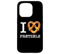Amateurs de bretzels Uniques I Love Pretzels Texte Blanc Coque pour iPhone 15 Pro