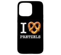 Amateurs de bretzels Uniques I Love Pretzels Texte Blanc Coque pour iPhone 15 Pro Max