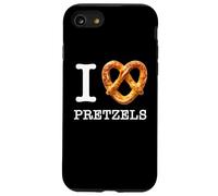 Amateurs de bretzels Uniques I Love Pretzels Texte Blanc Coque pour iPhone SE (2020) / 7/8