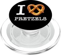 Amateurs de bretzels Uniques I Love Pretzels Texte Blanc PopSockets PopGrip pour MagSafe