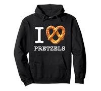 Amateurs de bretzels Uniques I Love Pretzels Texte Blanc Sweat à Capuche