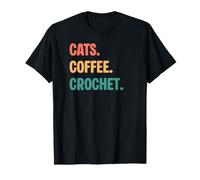 Amateurs de café et de Crochet Vintage Cats T-Shirt