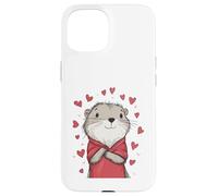 Amateurs de castors Coeurs Filles Saint-Valentin Dames castors Coque pour iPhone 15