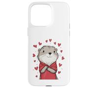 Amateurs de castors Coeurs Filles Saint-Valentin Dames castors Coque pour iPhone 15 Pro Max