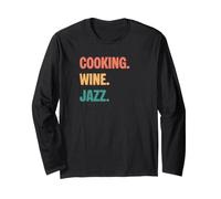 Amateurs de Jazz, de vin et de Cuisine Vintage Manche Longue
