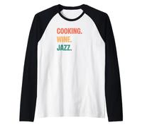 Amateurs de Jazz, de vin et de Cuisine Vintage Manche Raglan