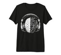 Amateurs de Musique du Cerveau et du cœur T-Shirt Haut de Gamme