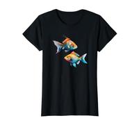 Amateurs de Poissons Rouges pour Aquarium, Amateurs de Poissons Rouges T-Shirt Graphique avec Valeur, Femme, Noir, XL