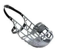 Amathings Muselière modèle Super Kennel Soft avec embout nasal rembourré pour boire toujours possible, idéal pour la course libre, la prairie, le chenil, la course (argent)