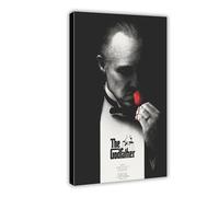 AMATWI Impression sur toile Le Parrain Marlon Brando - Poster sur toile - Décoration pour chambre à coucher, bureau, chambre à coucher, bureau, cadeau - 50 x 75 cm