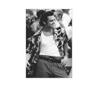 AMATWI Jim Carrey Poster sur toile Ace Ventura noir et blanc - Décoration pour chambre à coucher, bureau, chambre - Cadeau - Sans cadre - 30 x 45 cm