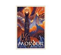 AMATWI Mordor Poster vintage sur toile du film Hobbit Le Seigneur des Anneaux - Décoration de chambre à coucher, bureau, chambre - Cadeau sans cadre - 20 x 30 cm