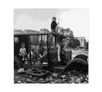 AMATWI Poster de Robert Doisneau 42 sur toile - Décoration murale pour salon, chambre à coucher - Style sans cadre - 30 x 30 cm