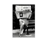 AMATWI Poster de Robert Doisneau 59 sur toile - Décoration de chambre à coucher, paysage sportif - Décoration de bureau - Cadeau sans cadre - 30 x 45 cm