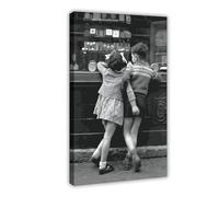 AMATWI Poster de Robert Doisneau 62 sur toile, décoration murale, peintures pour salon, chambre à coucher, décoration avec cadre, 20 x 30 cm