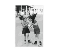 AMATWI Poster de Robert Doisneau 64 sur toile - Décoration murale pour salon, chambre à coucher - Style sans cadre - 30 x 45 cm