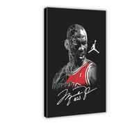 AMATWI Poster Michael Jordan 23 - Impression sur toile - Décoration murale pour salon, chambre à coucher - Style cadre - 40 x 60 cm
