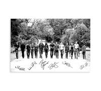 AMATWI Poster pré-signé The Walking Dead Cast sur toile pour décoration murale de salon, chambre à coucher, style sans cadre, 30 x 45 cm