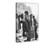 AMATWI Poster Robert Doisneau 21 sur toile - Décoration de chambre à coucher, paysage sportif, bureau, chambre, cadeau - 40 x 60 cm