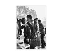 AMATWI Poster Robert Doisneau 21 sur toile - Décoration murale pour salon, chambre à coucher - Style sans cadre - 40 x 60 cm