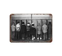 AMATWI Poster vintage Pipi Pigeon Par Robert Doisneau - Affiche en métal - Décoration murale - 20 x 30 cm