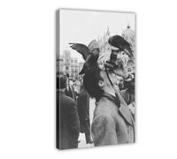 AMATWI Robert Doisneau Poster 21 26 sur toile - Décoration murale pour salon, chambre à coucher - Style cadre - 50 x 75 cm