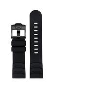 AMAUPCKCA 24mm Hommes Noir Orange Bracelet de Montre en Caoutchouc for Luminox Bracelet en Silicone 3749/3141 Bracelet de Montre for Casio PRG-600/650Y 5571 PRW-6600(Black BK)