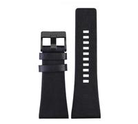 AMAUPCKCA 26MM 28MM 30MM 32MM for Bracelets de Montre Diesel Poignet for Hommes Bracelets de Montre de Grande Taille Police Noir Marron Bracelet en Cuir de Veau véritable(DS-1509 Black BK,26mm)