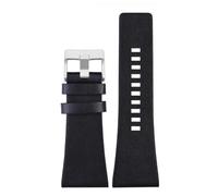 AMAUPCKCA 26MM 28MM 30MM 32MM for Bracelets de Montre Diesel Poignet for Hommes Bracelets de Montre de Grande Taille Police Noir Marron Bracelet en Cuir de Veau véritable(DS-1509 Black SK,26mm)