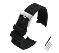 AMAUPCKCA Bracelet de montre en caoutchouc de Silicone à extrémité incurvée for Rolex Water Ghost for Seiko for Citizen for Tissot 20MM 22MM bracelet de Sport for hommes ceinture universelle(Black,19m