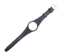 AMAUPCKCA Bracelet de Montre en Cuir Rouge Bleu Marron Noir Kaki avec Boucle en Acier argenté for Omega Dynamic(Black)